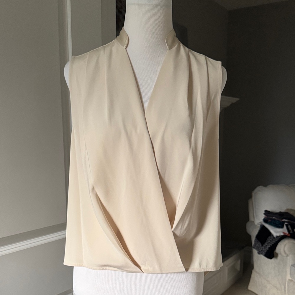 rag & bone Meredith Draped Ivory Top Blouse sz XS
